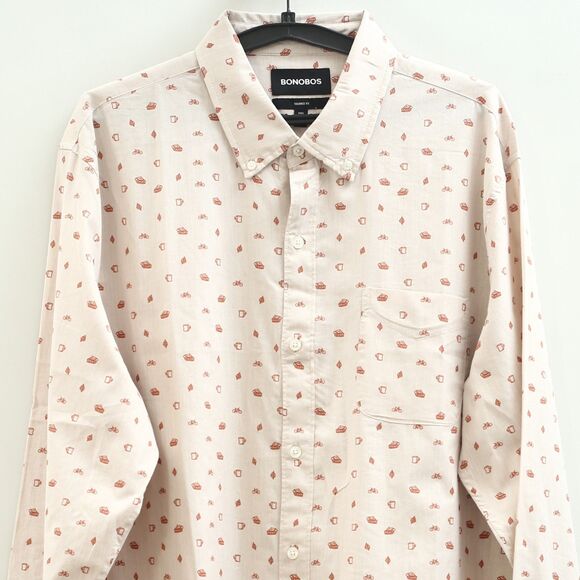 Bonobos Everyday Men's Shirt Buttondown Printed Standard Fit Short XS NEW 283432 - Picture 7 of 11